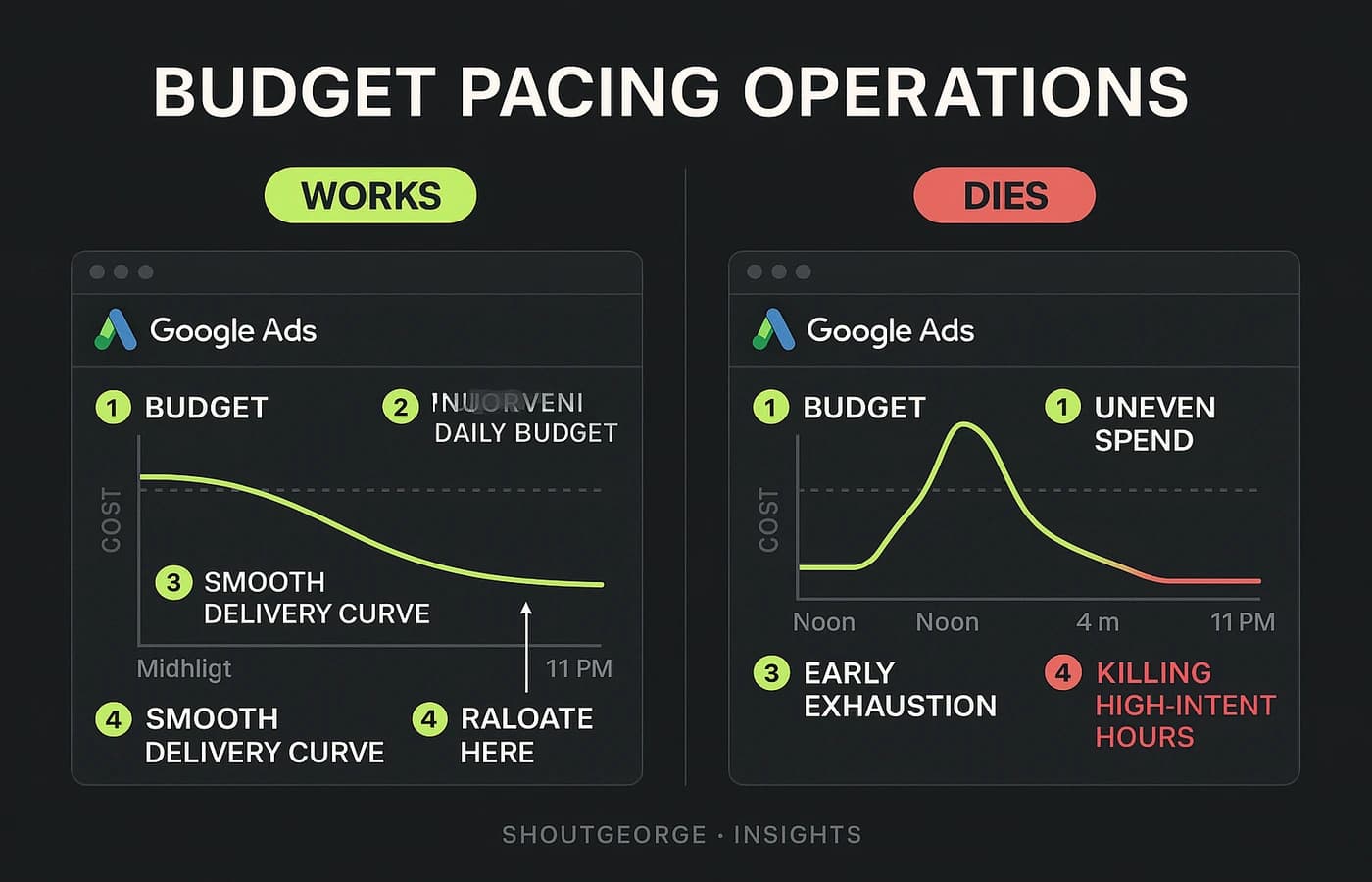 Search budget pacing framework with priority tiers and reallocation paths